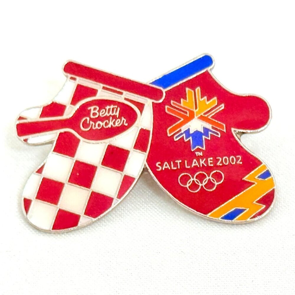 Vintage Betty Crocker 2002 Salt Lake Olympics Lapel Pin Collectible Enamel Pin